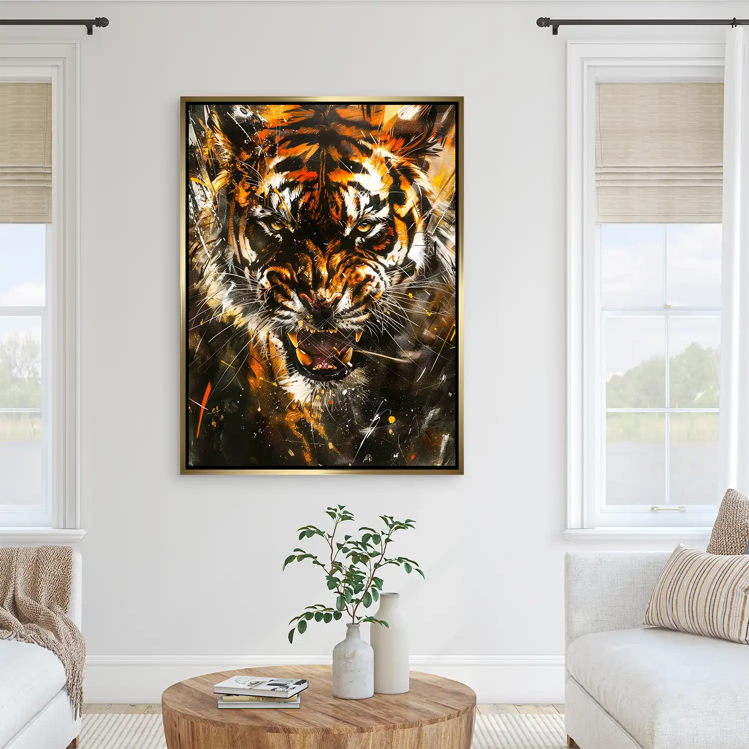 Tiger Abstrakt AluDibond Bild INGALERIE