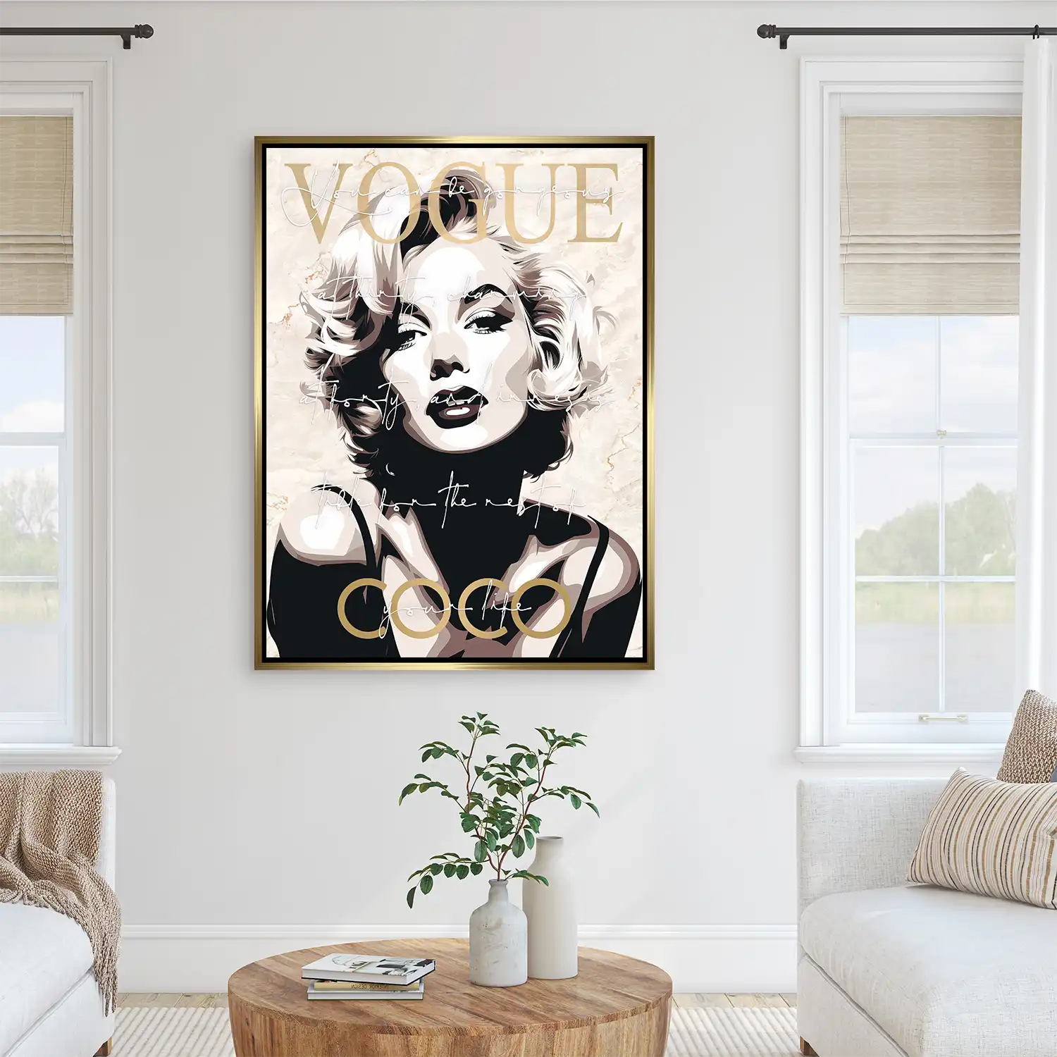 Marilyn Monroe Vogue Coco AluDibond Bild INGALERIE
