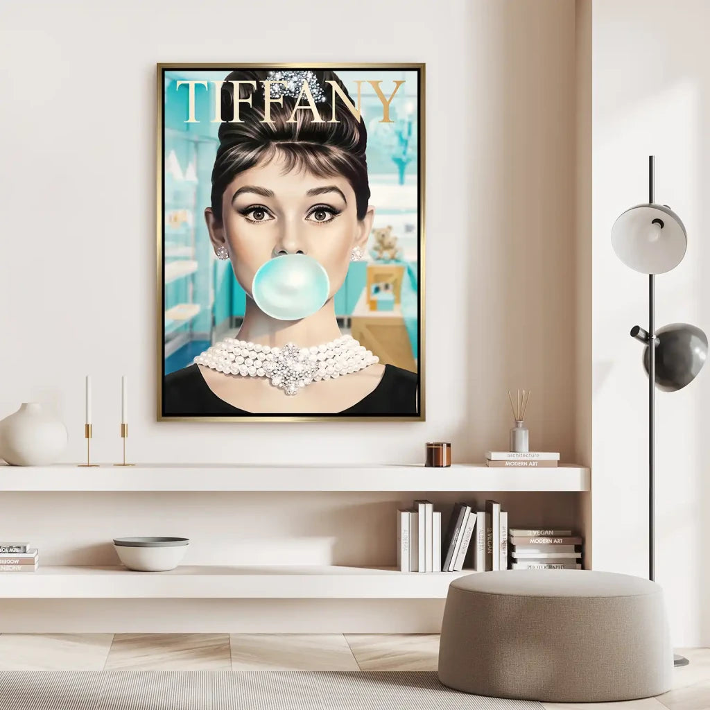 Audrey Bubble Gum AluDibond Bild INGALERIE