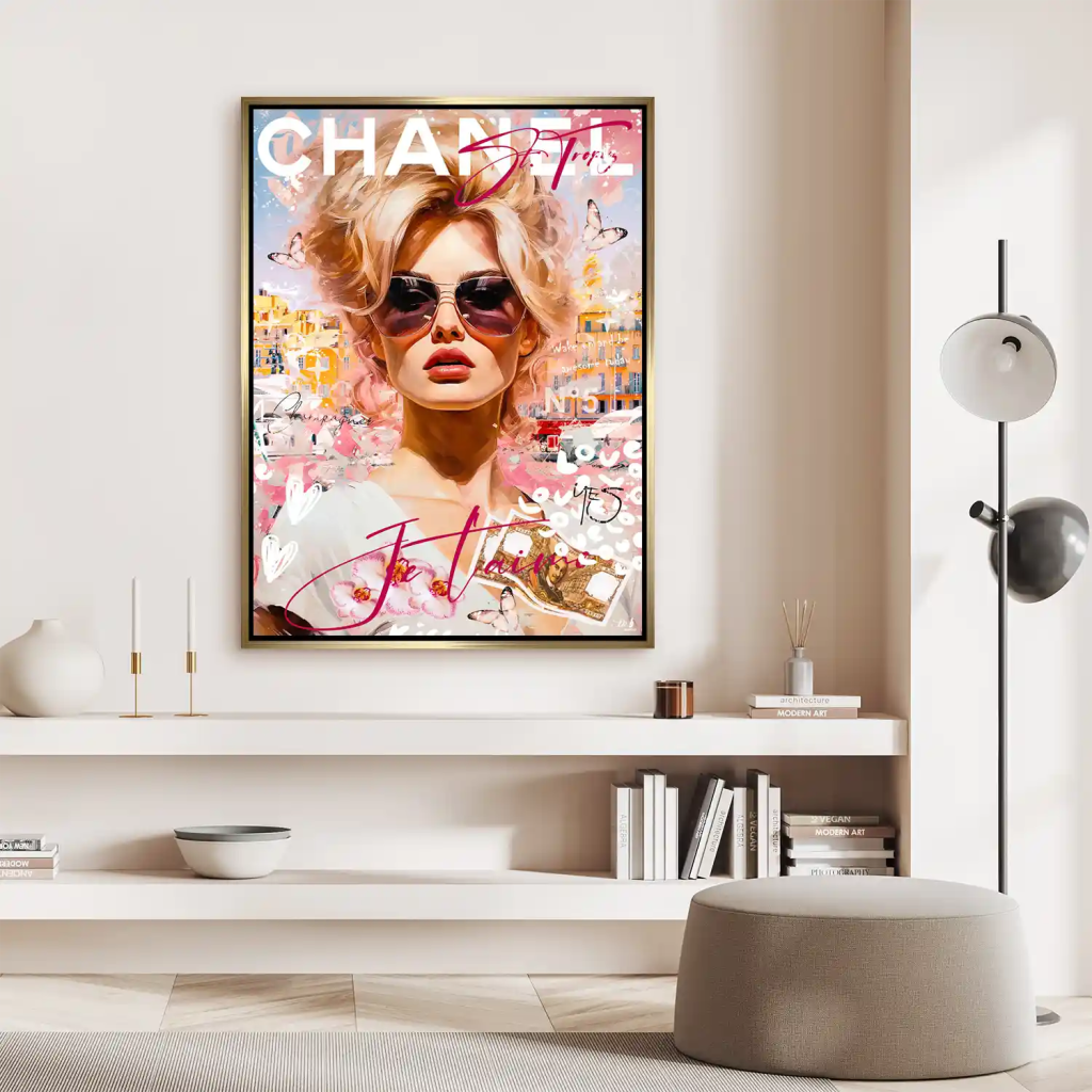 Pop Art Bardot Tropez Summer Aludibond Bild INGALERIE