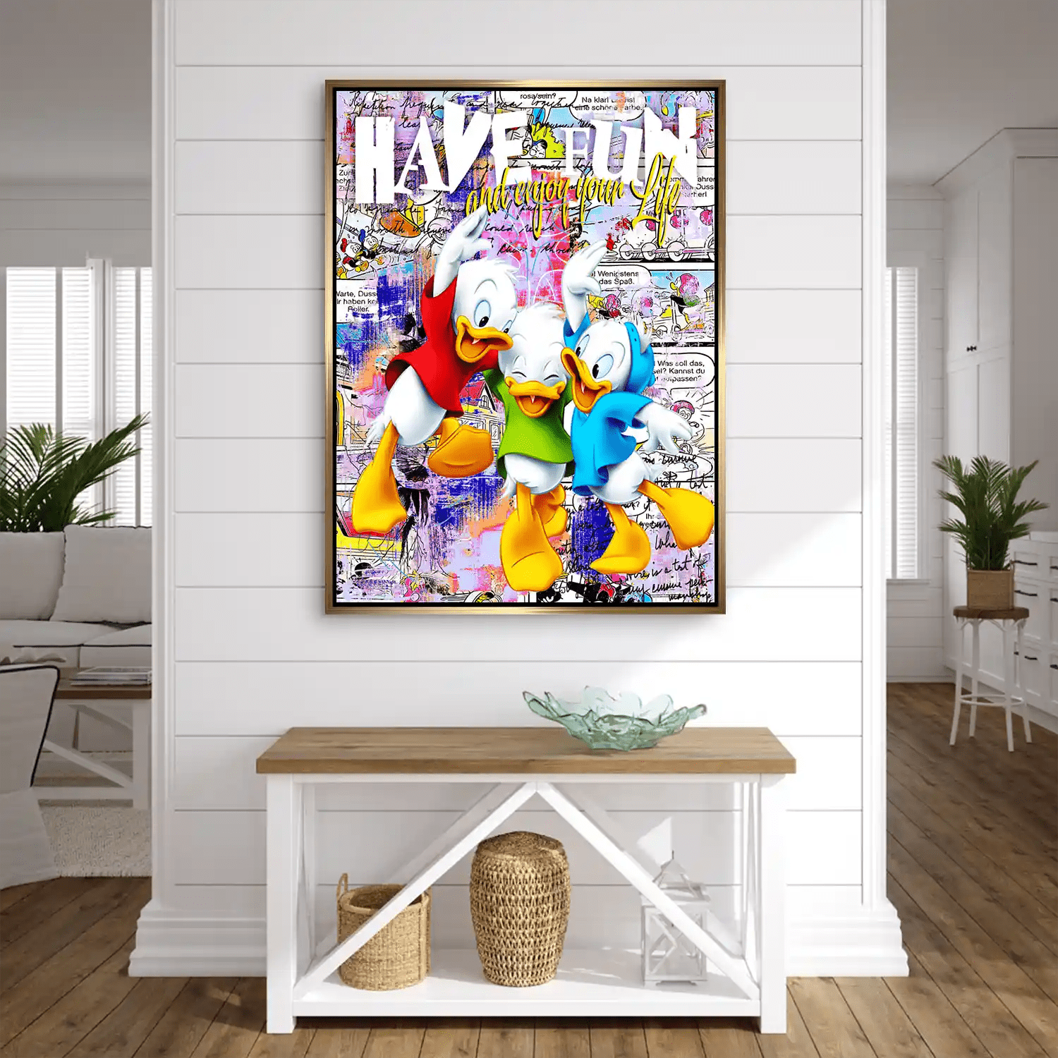 Duck Kids Nr.2 Pop Art AluDibond Bild INGALERIE