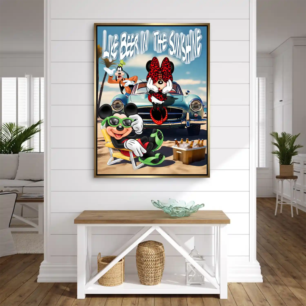 Micky & Minnie Maus like Beer AluDibond Bild INGALERIE