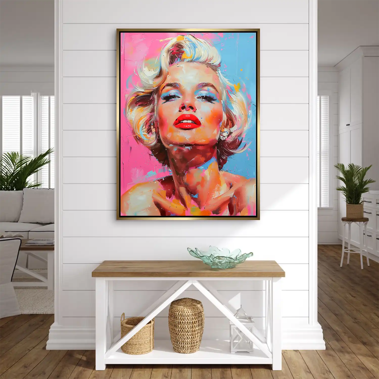 Marilyn Monroe Color Style AluDibond Bild INGALERIE