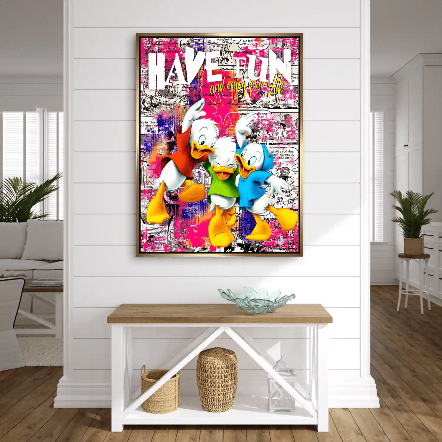 Duck Kids Pop Art AluDibond Bild INGALERIE