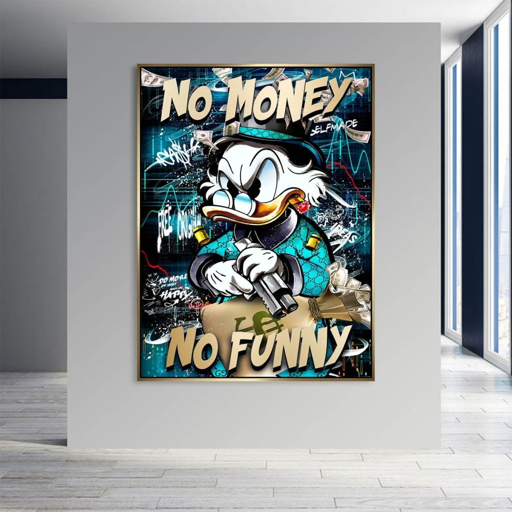 Dagobert Duck No Funny Pop Art AluDibond Bild INGALERIE