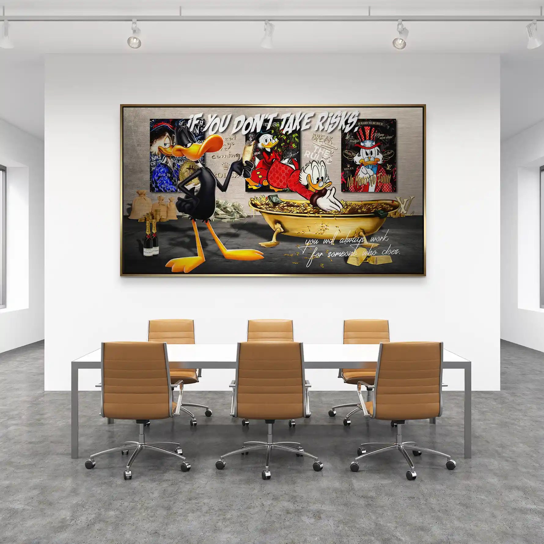 Duffy u. Dagobert Risk Pop Art Alu Gebürstet INGALERIE