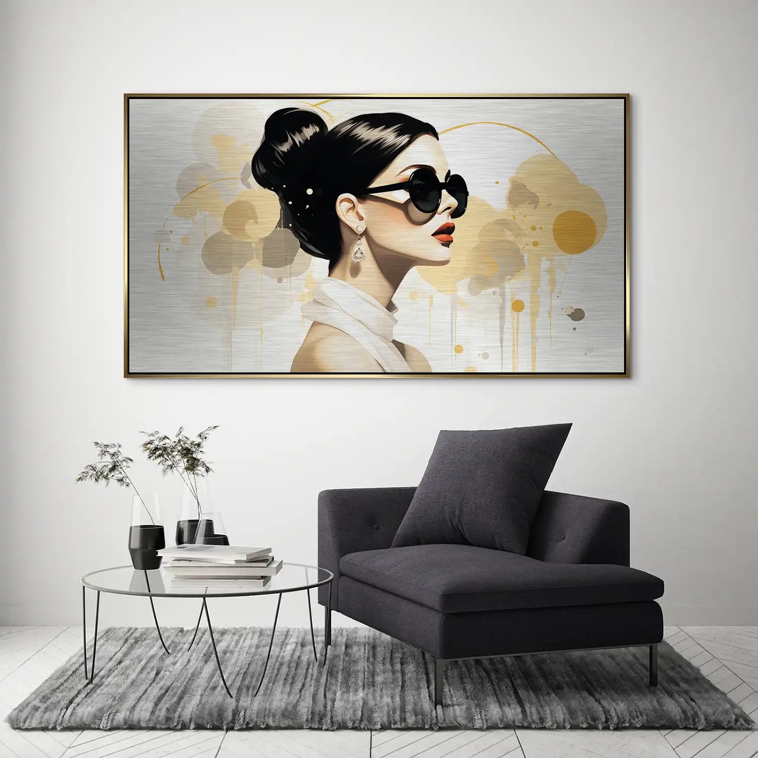 Beauty Glamour Alu Gebürstet Bild INGALERiE