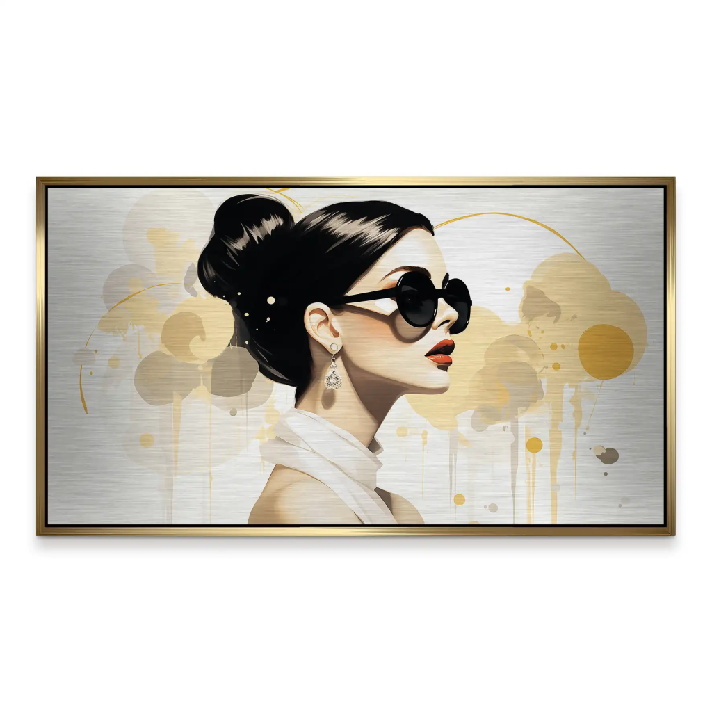 Beauty Glamour Alu Gebürstet Bild INGALERiE