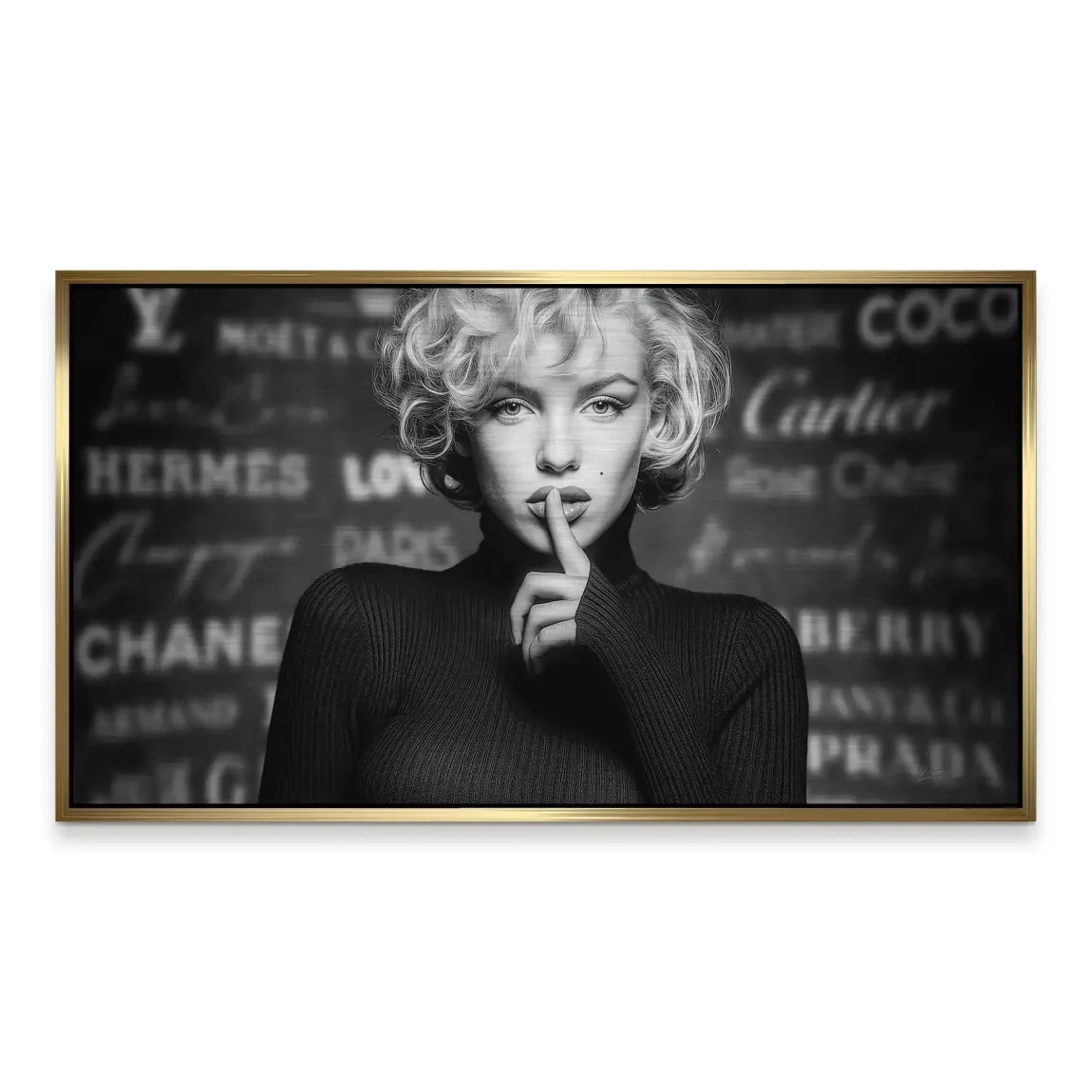Marilyn Monroe Black Secret Alu Gebürstet