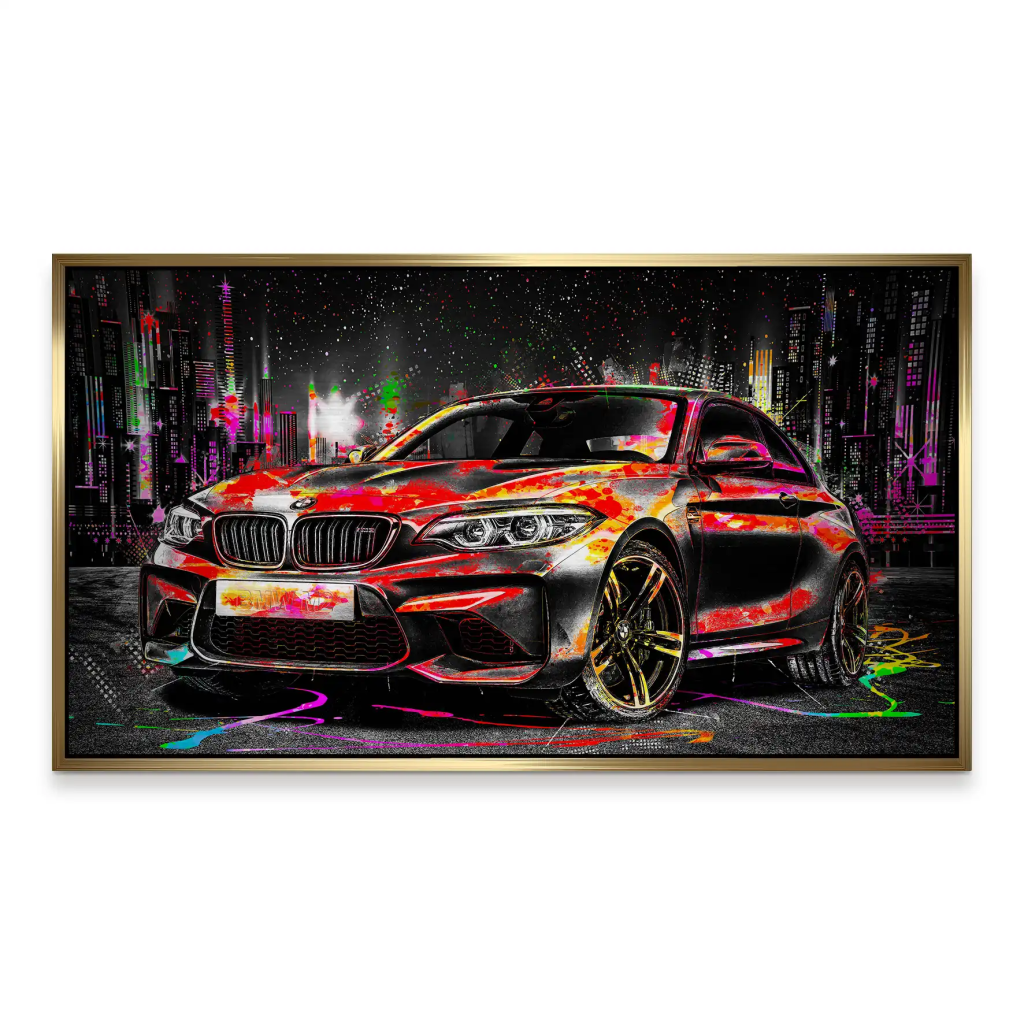 BMW M2 Pop Art Style Alu Gebürstet INGALERIE
