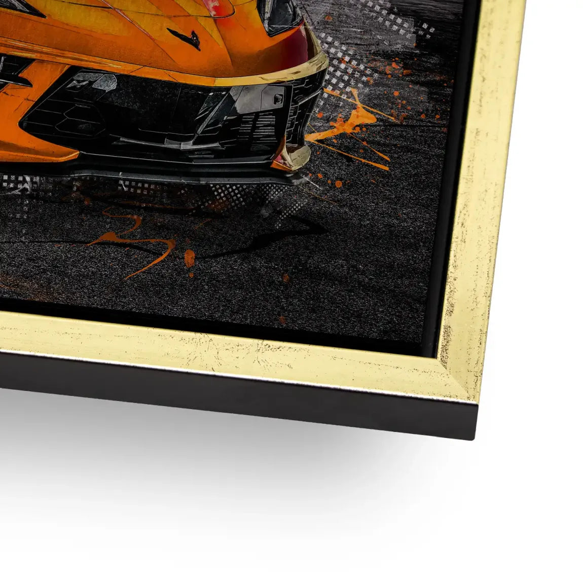 Corvette C8 Abstrak Orange Style Alu Gebürstet INGALERIE