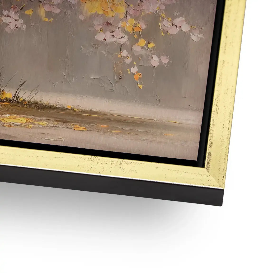 Gold Leaf Tree Art Alu Gebürstet