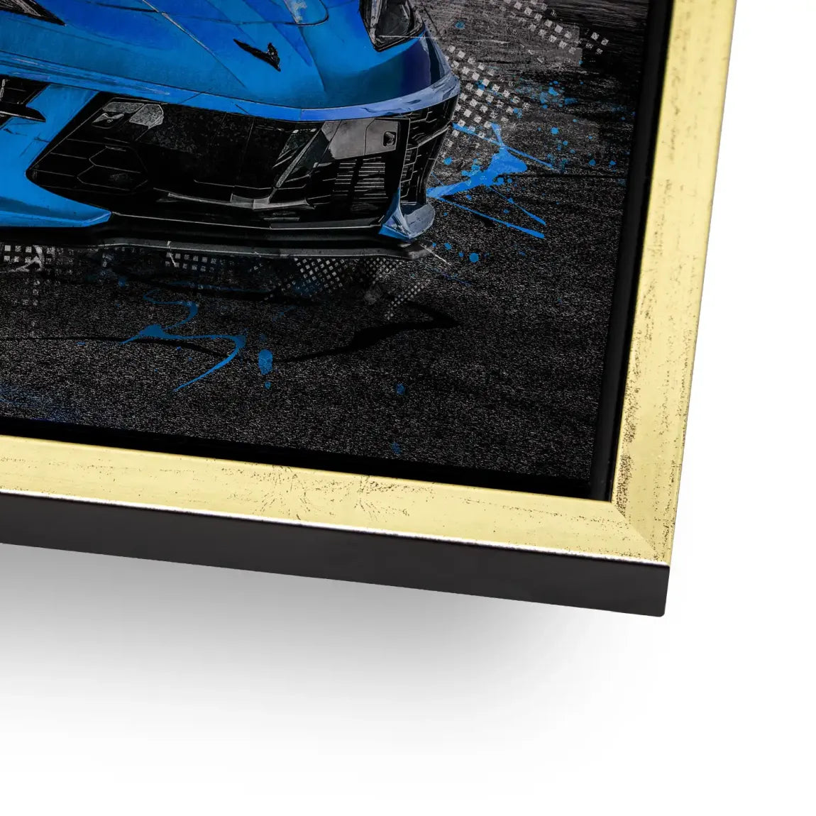 Corvette C8 Abstrak Blue Style Alu Gebürstet INGALERIE
