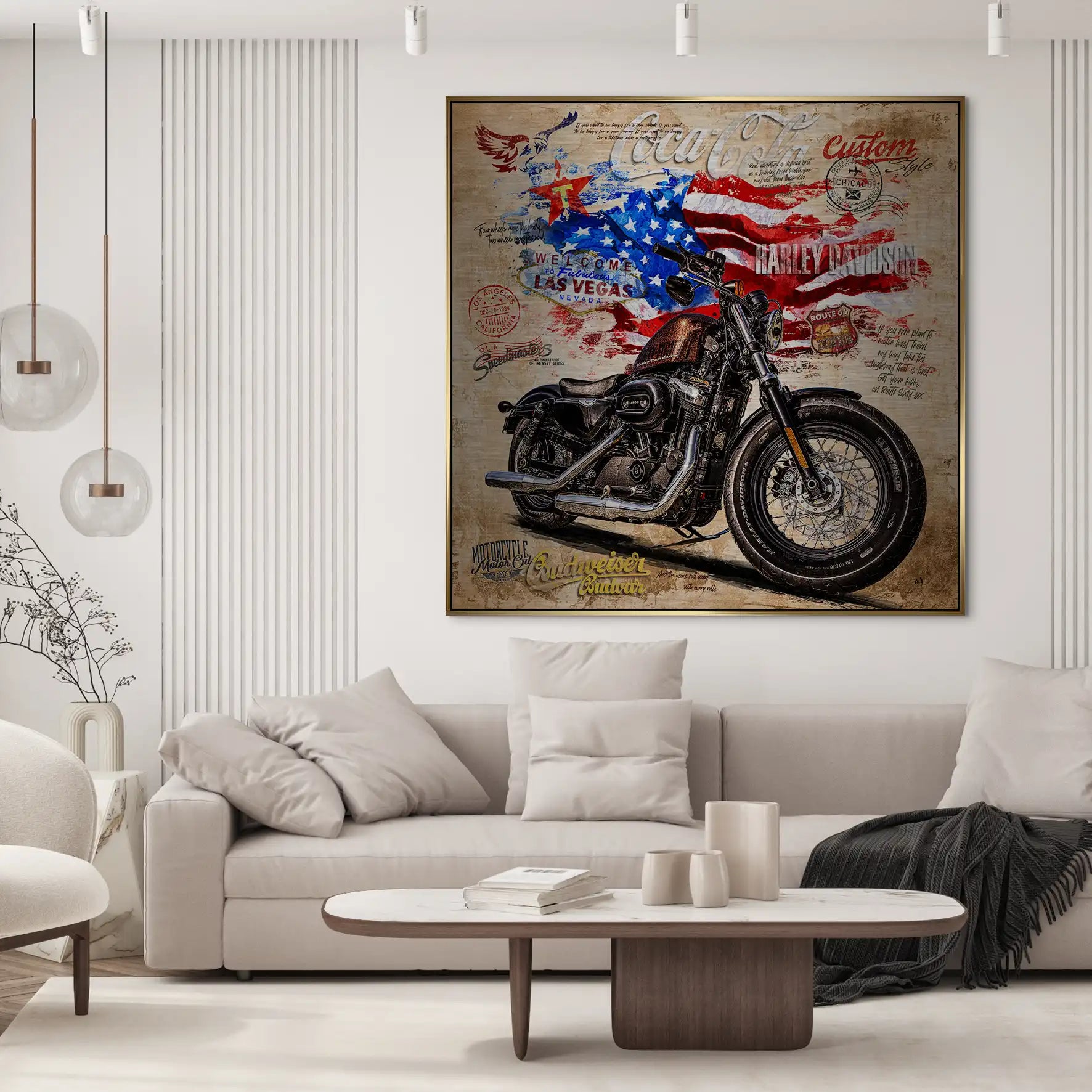 American Pulse auf gebürstetem Aluminium INGALERIE