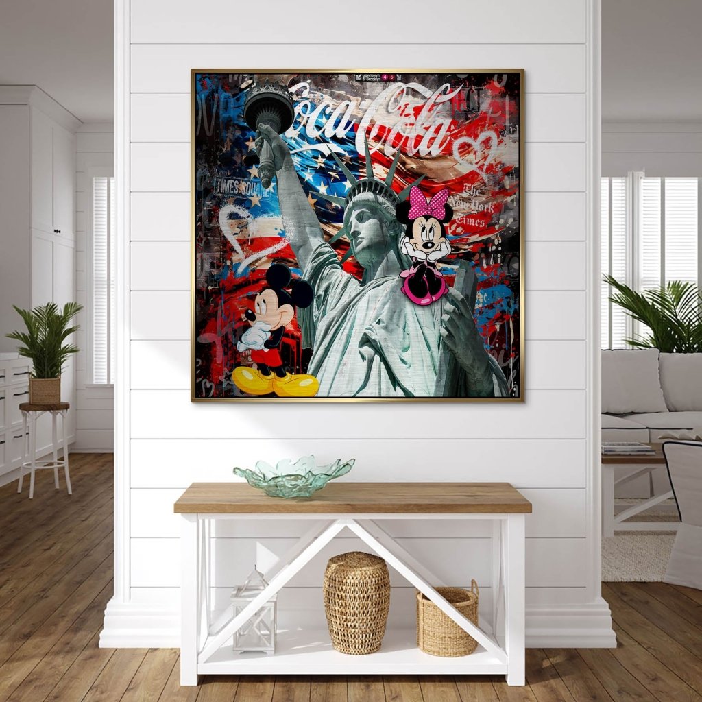 Micky USA Pop Art Alu Gebürstet INGALERIE
