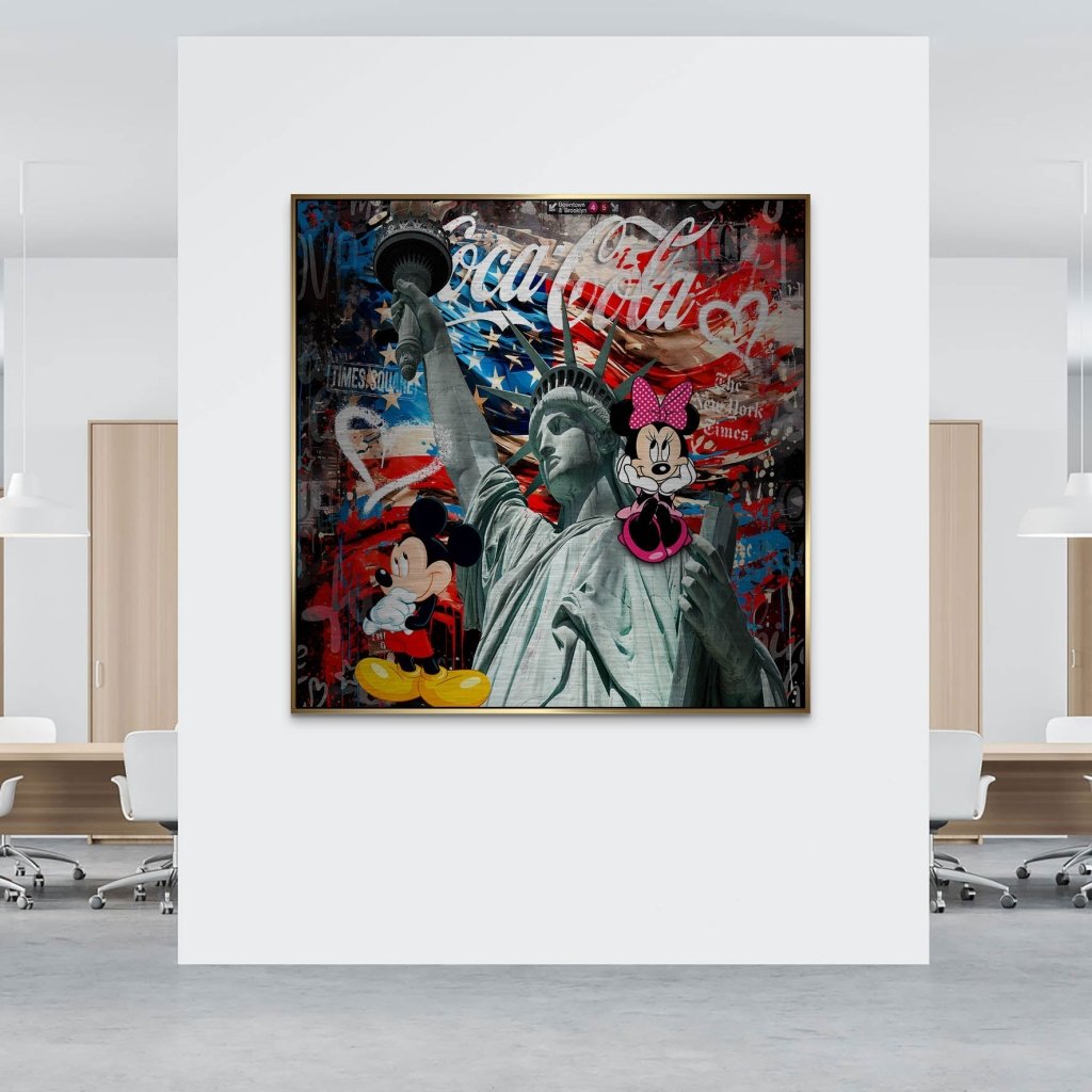 Micky USA Pop Art Alu Gebürstet INGALERIE