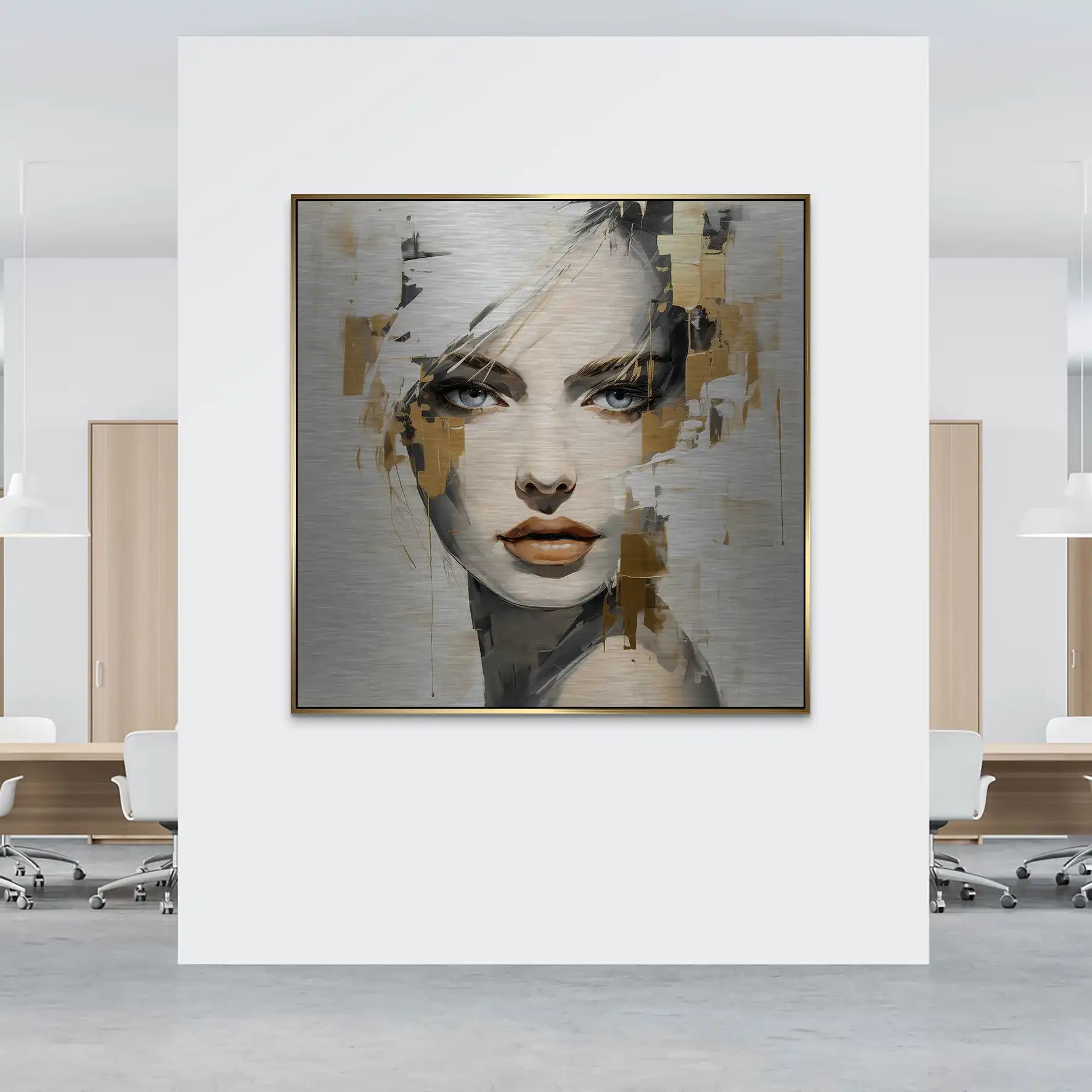Golden Muse Alu gebürstet Bild INGALERIE