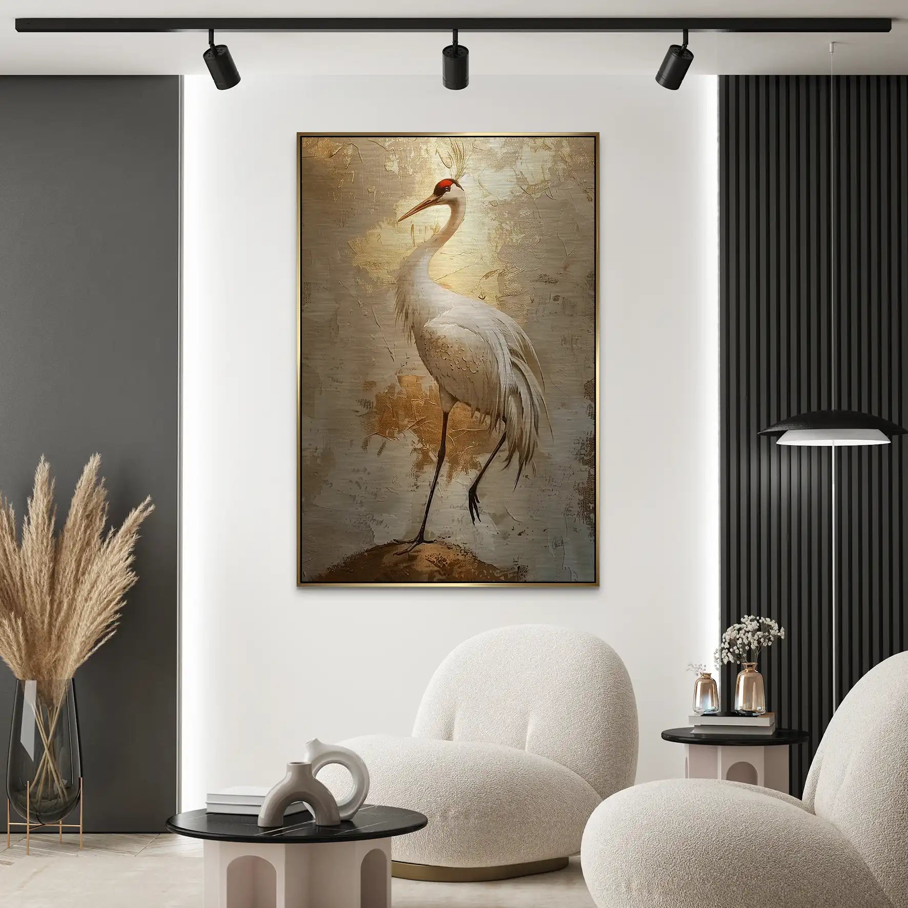 Kranich Modern Art AluDibond Gebürstet INGALERIE