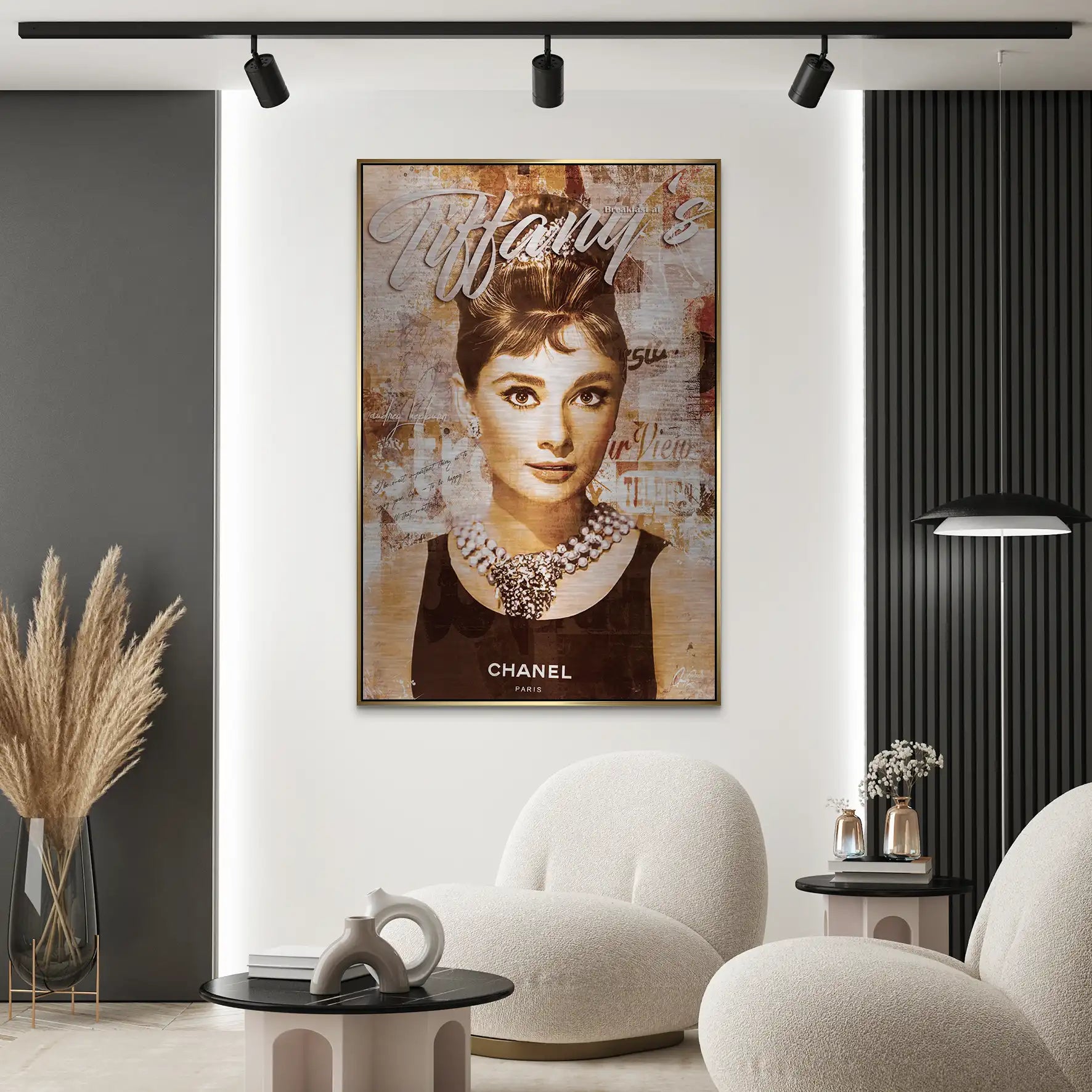 Audrey Tiffany Retro Art Alu Gebürstet Bild INGALERIE