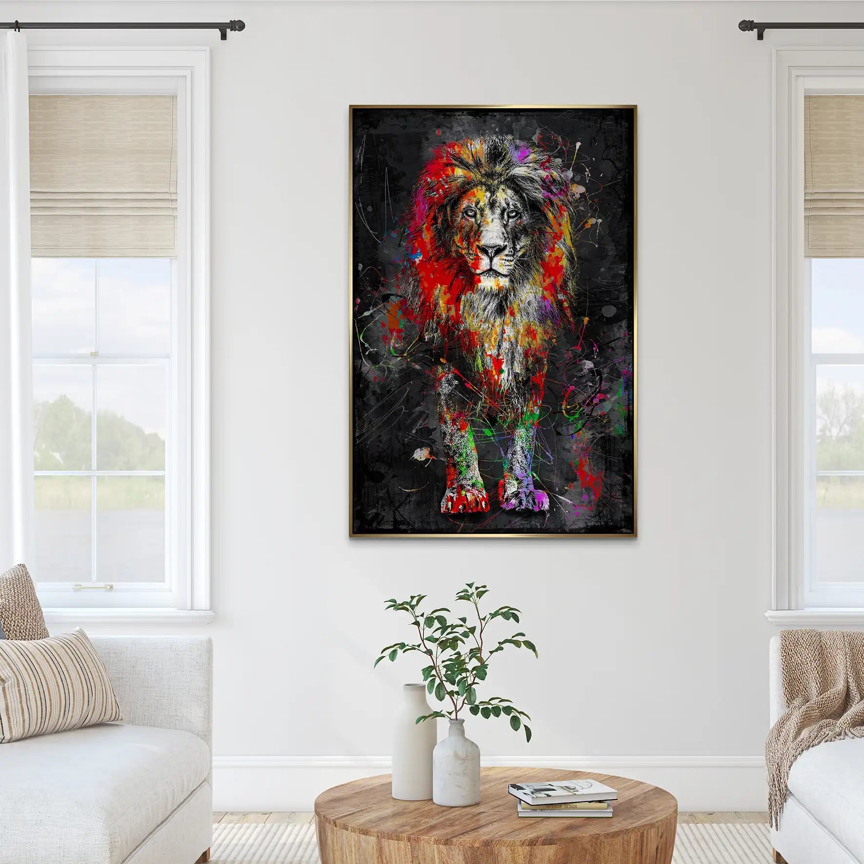 Löwe Abstrakt AluDibond Gebürstet INGALERIE