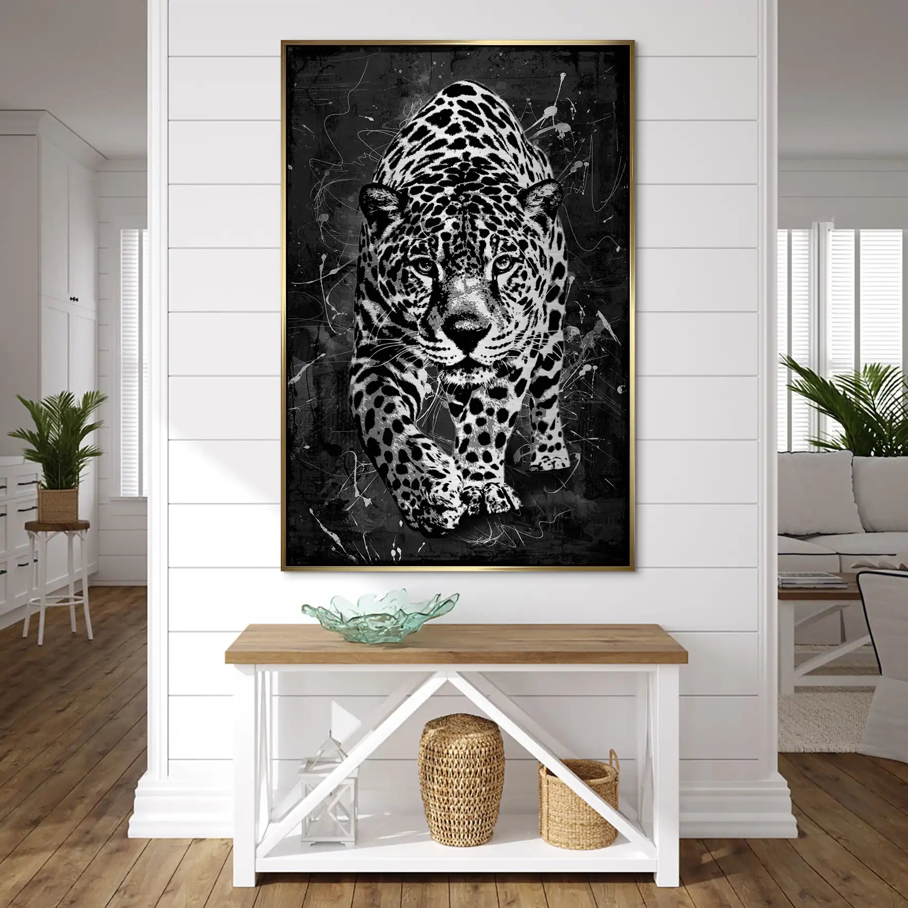 Leopard Abstrakt Black Style AluDibond Gebürstet INGALERIE