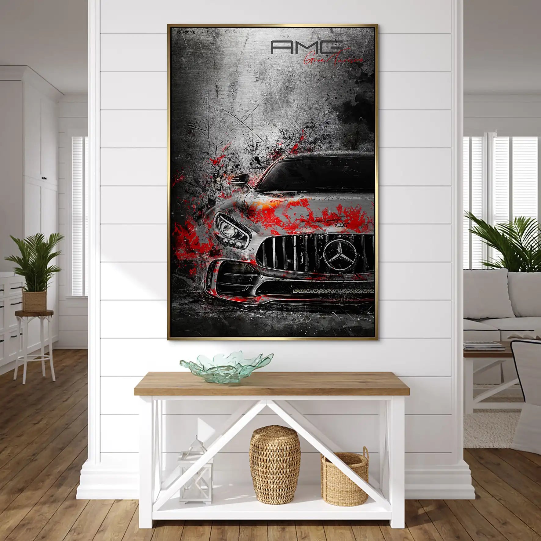 Mercedes AMG GT Abstrakt Modern AluDibond Gebürstet INGALERIE