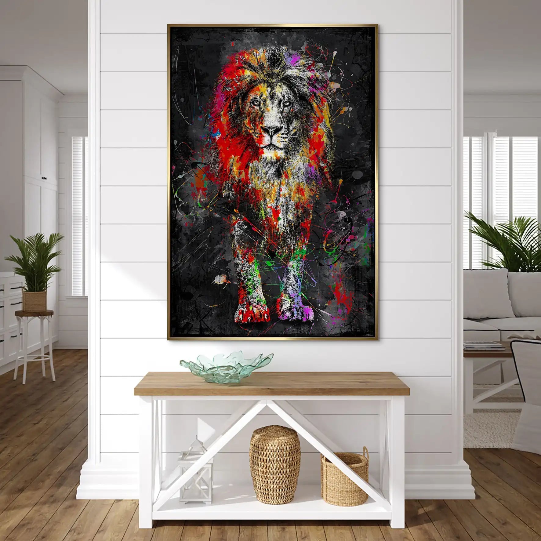 Löwe Abstrakt AluDibond Gebürstet INGALERIE