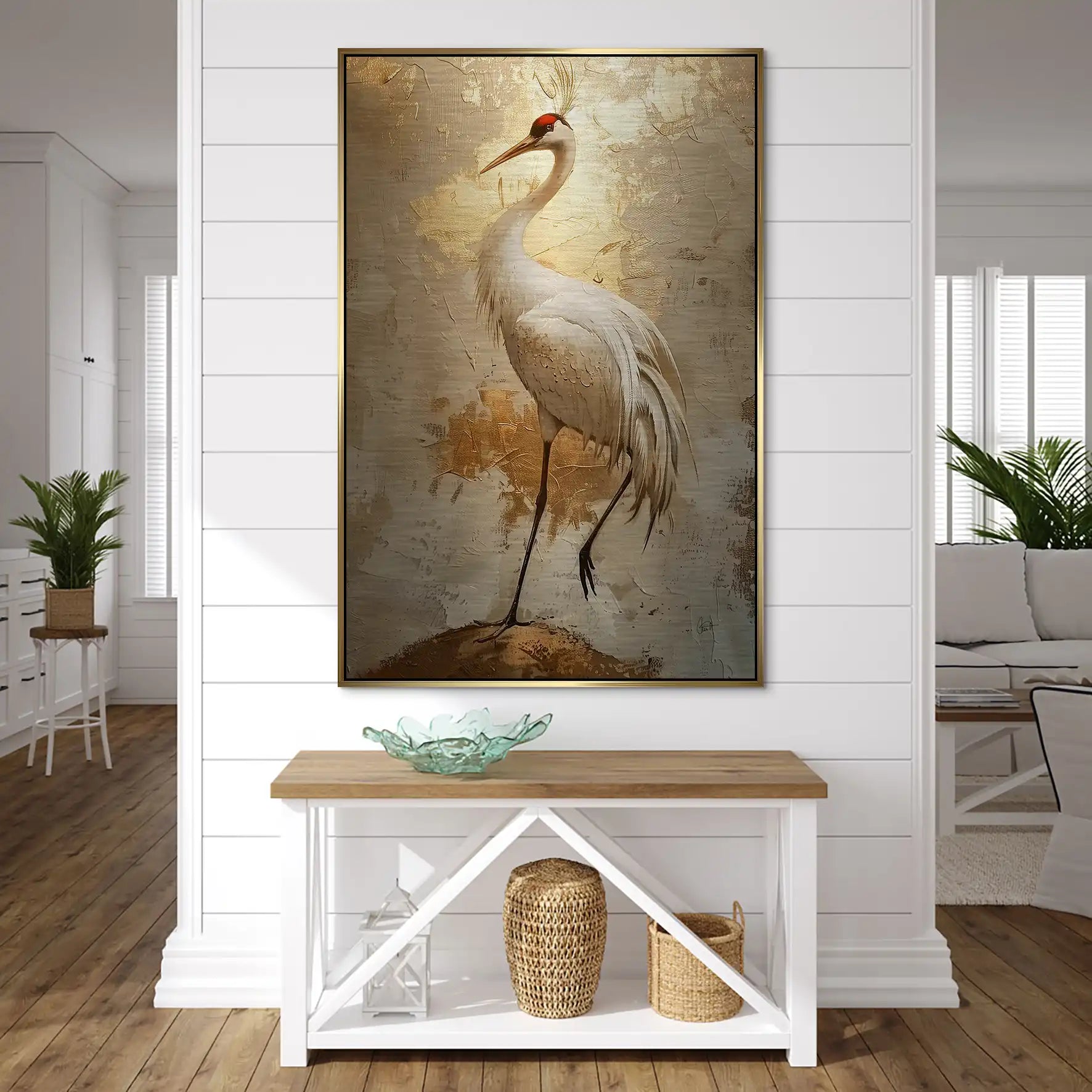 Kranich Modern Art AluDibond Gebürstet INGALERIE