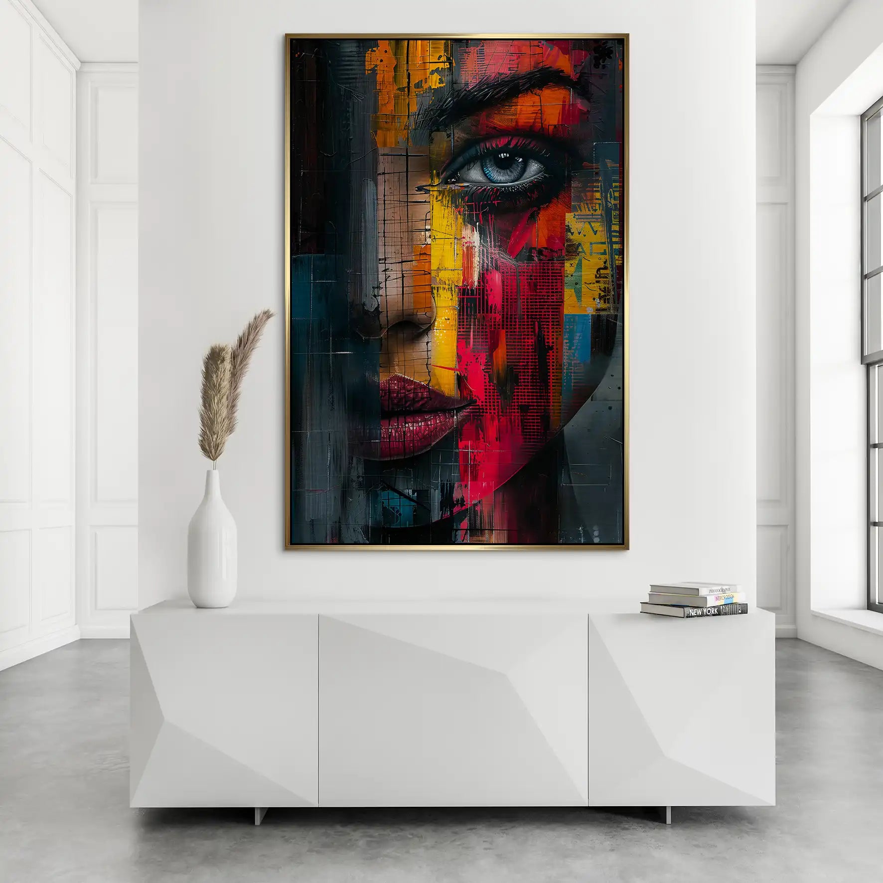 Beauty Face Abstrakt Alu Gebürstet Bild INGALERIE