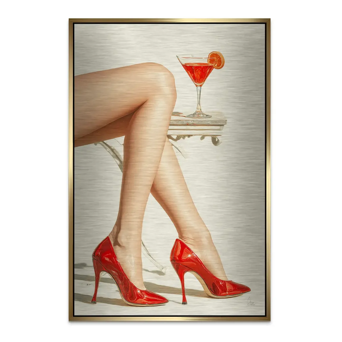 Red Heels Delight Alu Dibond Bild gebürstet