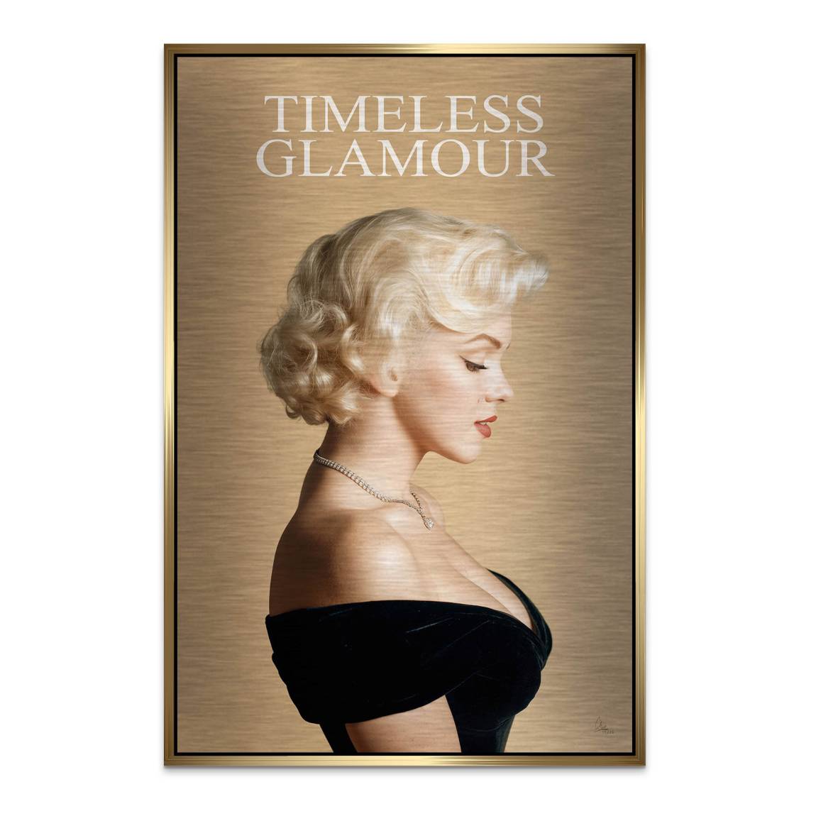 Marilyn Monroe Glam Allure Aluminiumbild gebürstet