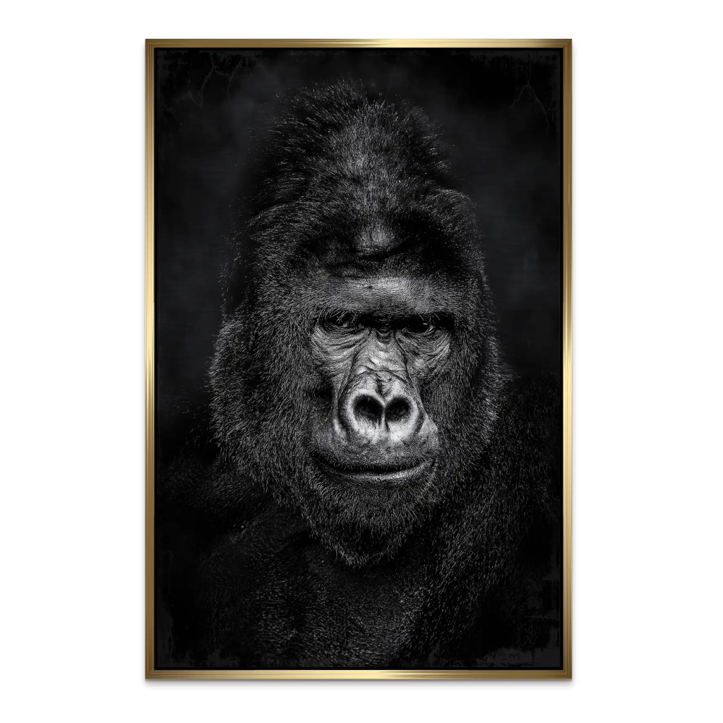 Gorilla Abstrakt Black Style AluDibond Gebürstet INGALERIE