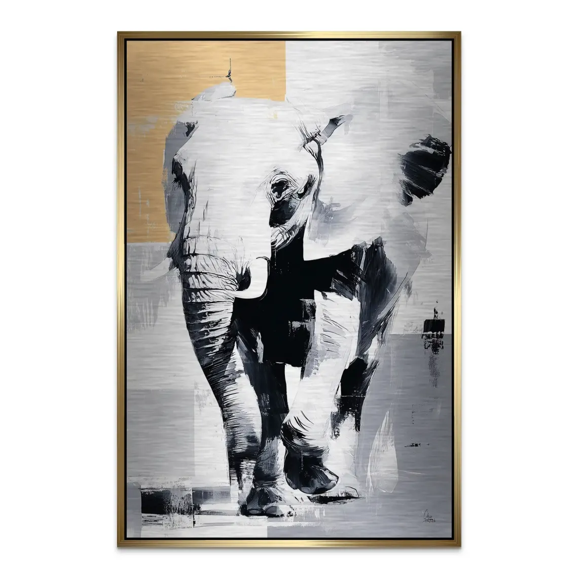 Majestätischer Elefant Alu Dibond Bild gebürstet