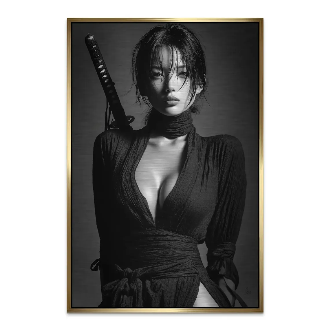 Silent Katana Alu Dibond Bild gebürstet