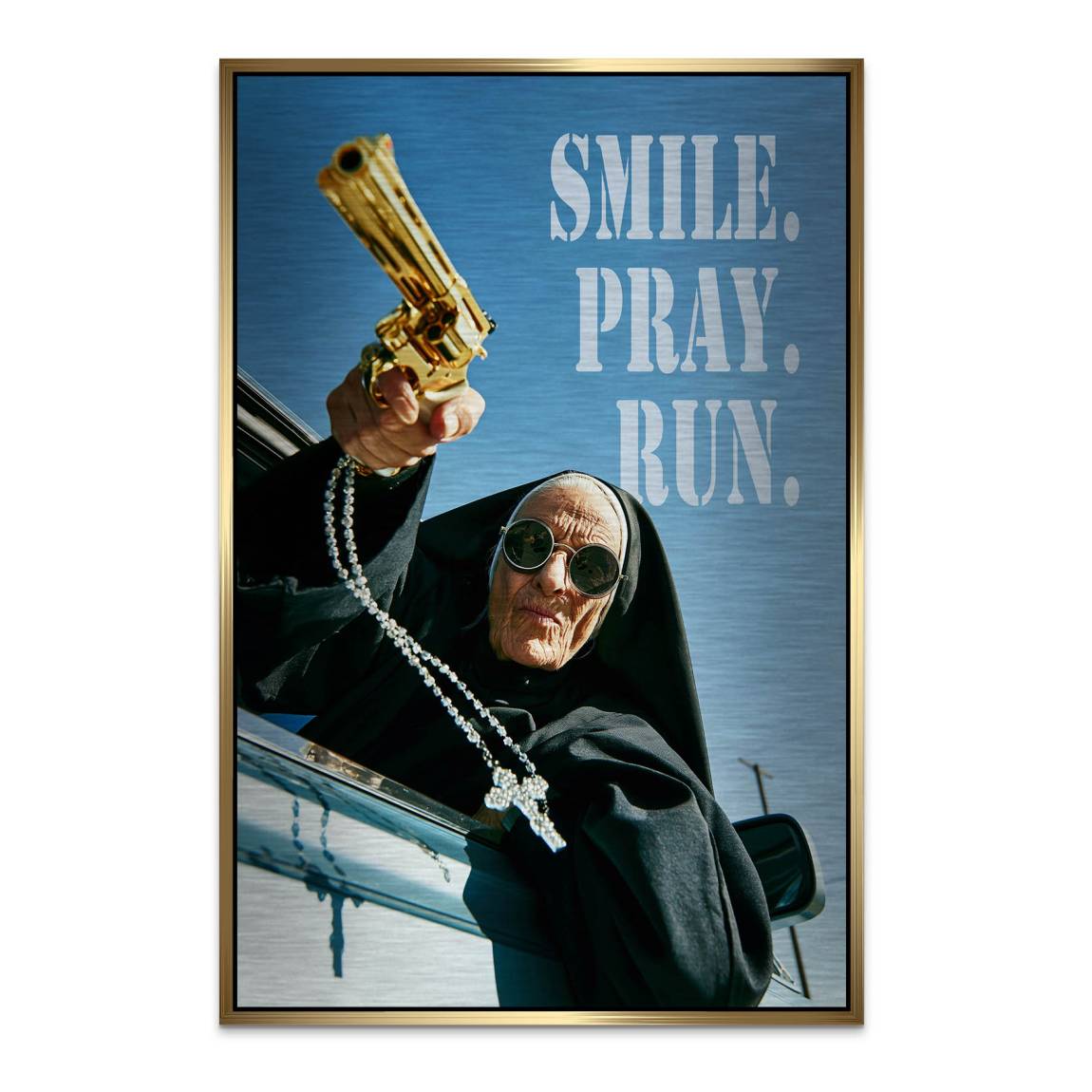 Rebel Nun Aluminiumbild gebürstet