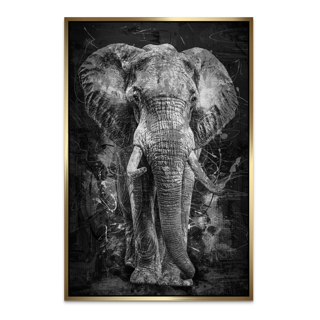 Elefant Abstrakt AluDibond Gebürstet INGALERIE