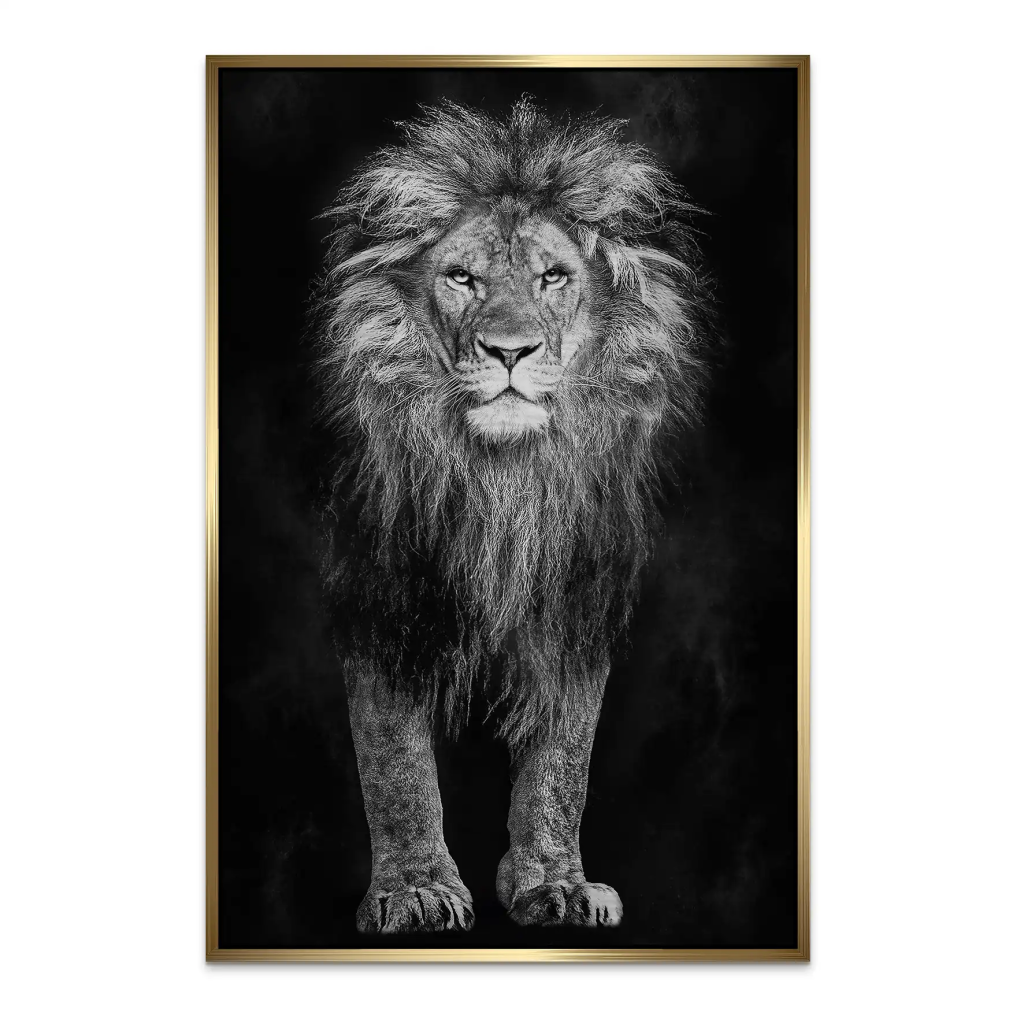 Lion Black Style AluDibond Gebürstet INGALERIE