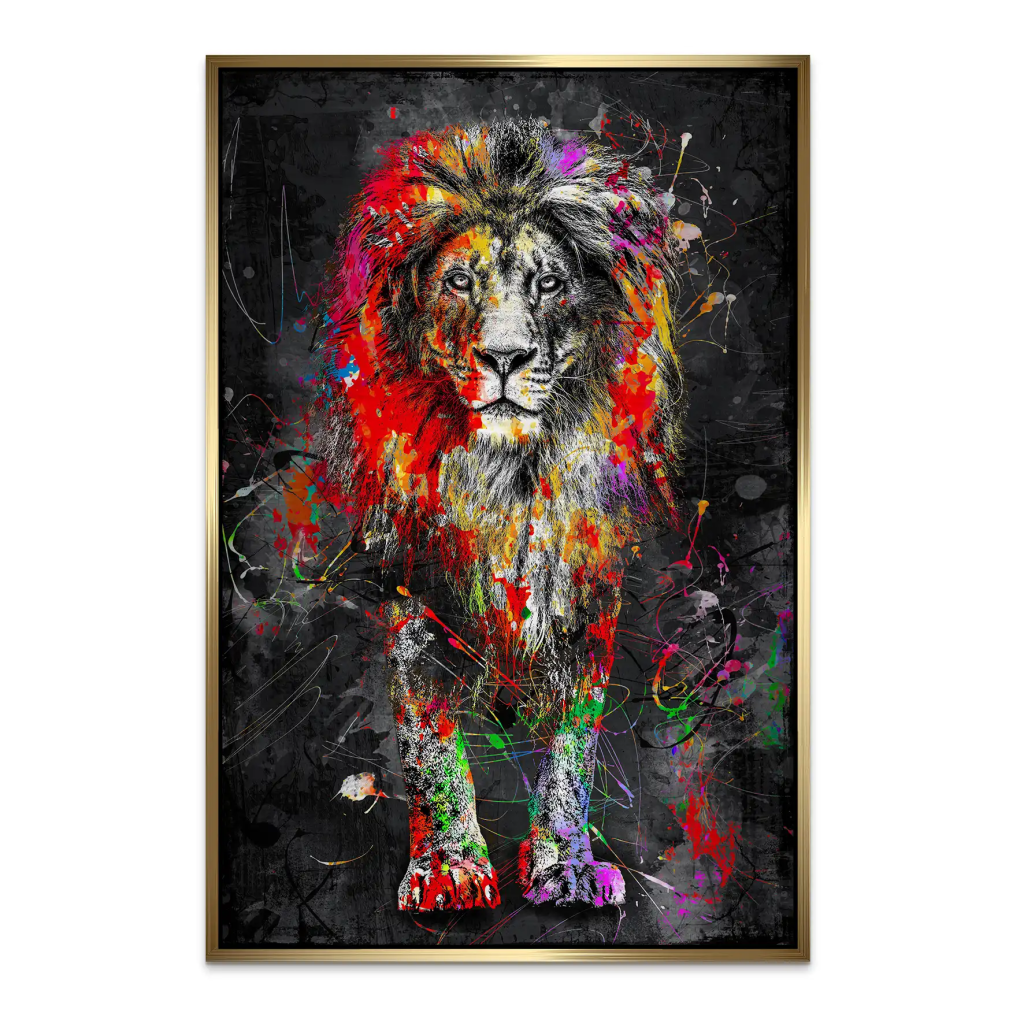 Löwe Abstrakt AluDibond Gebürstet INGALERIE