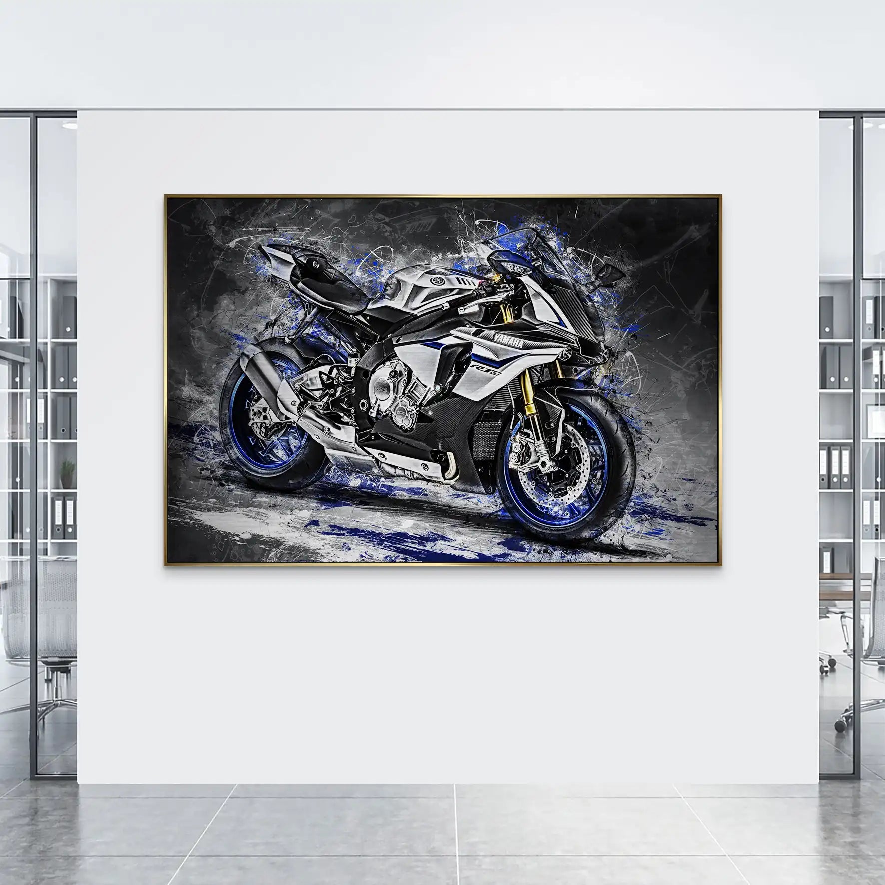 Yamaha R1M Abstrakt AluDibond Gebürstet INGALERIE