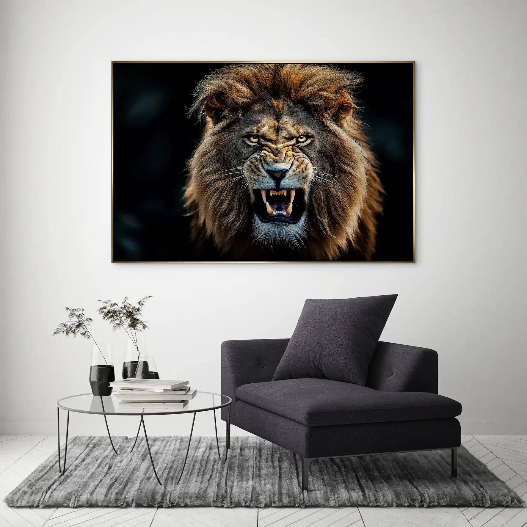 Angry Lion AluDibond Gebürstet INGALERIE