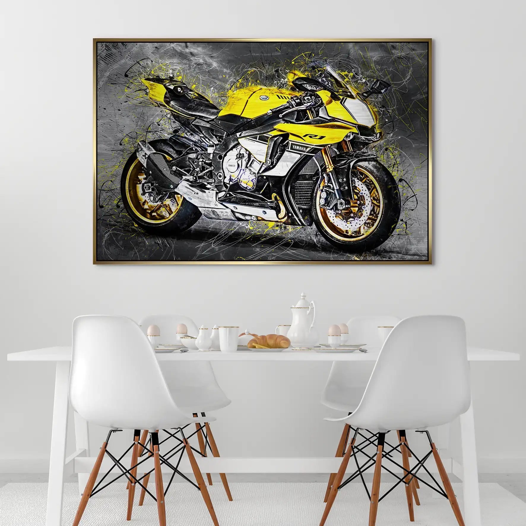 Yamaha R1 Abstrakt AluDibond Gebürstet INGALERIE