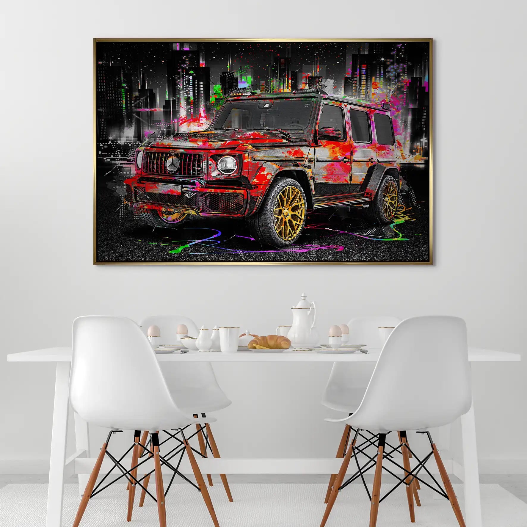 Mercedes G63 Abstrakt Color AluDibond Gebürstet INGALERIE