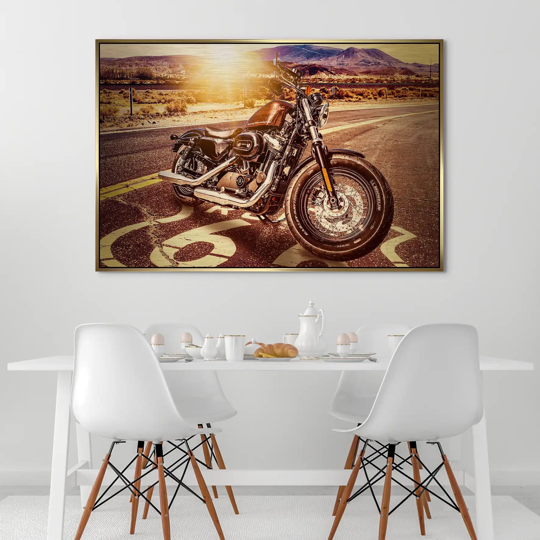 Harley Road Heritage auf gebürstetem Aluminium INGALERIE