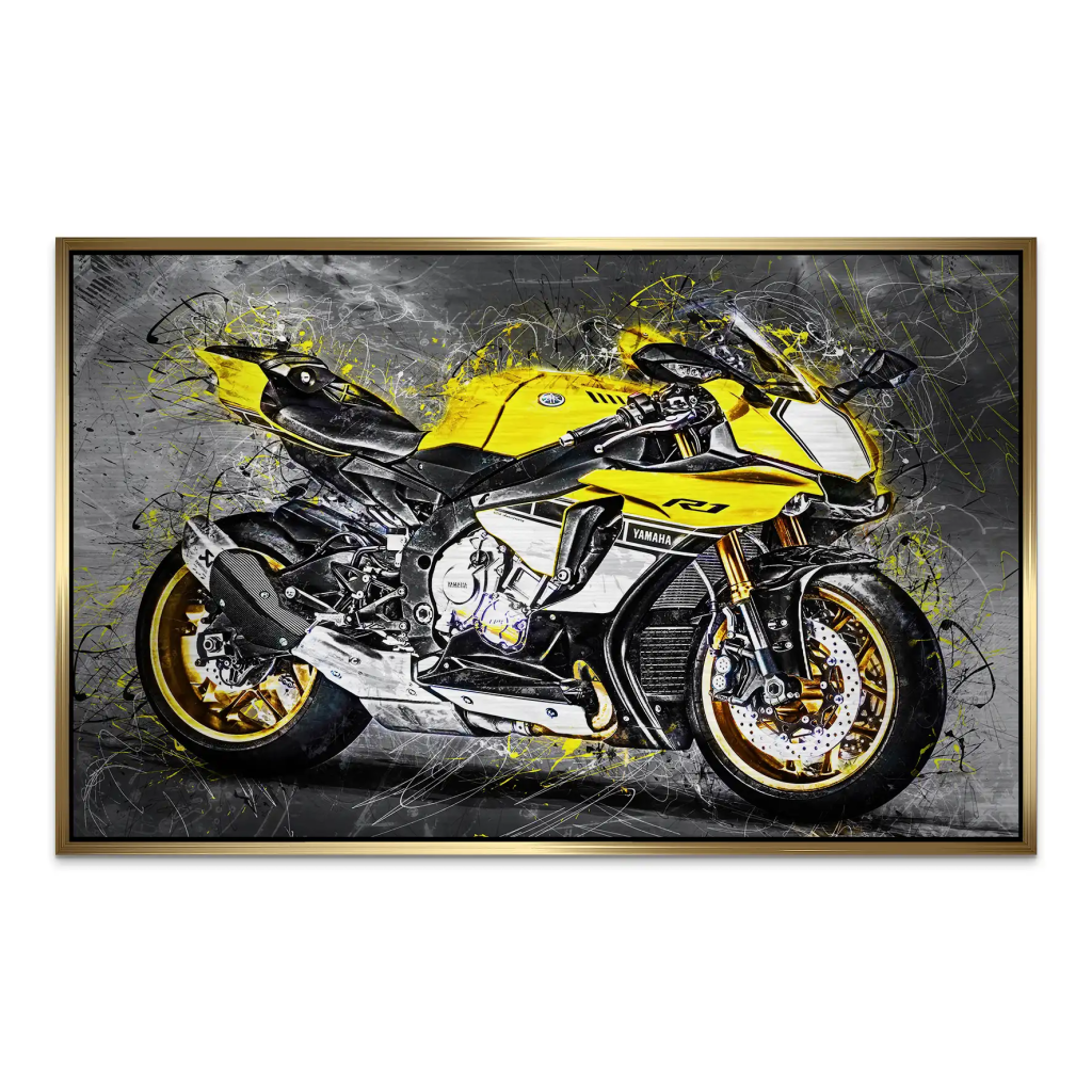 Yamaha R1 Abstrakt AluDibond Gebürstet INGALERIE