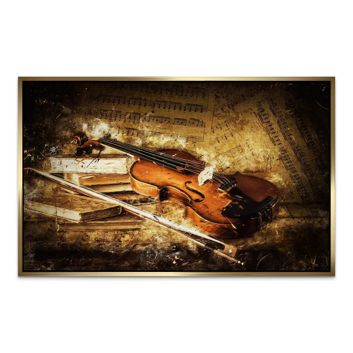 Golden Strings Melodie AluDibond Gebürstet