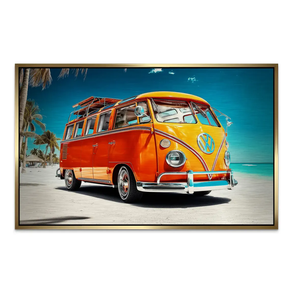 VW Bulli Beach AluDibond Gebürstet INGALERIE