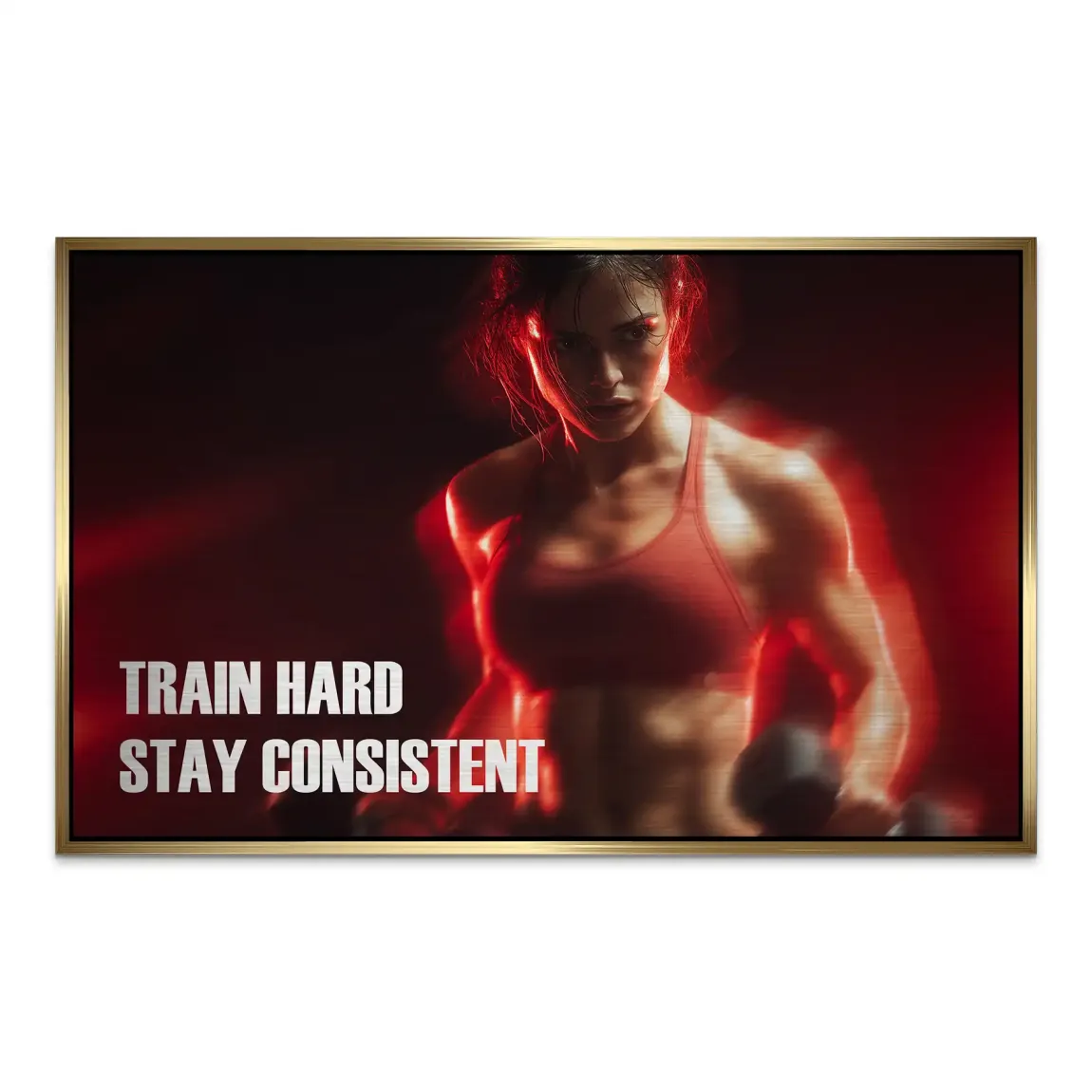Fitness Motivation Alu Dibond Gebürstet Bild
