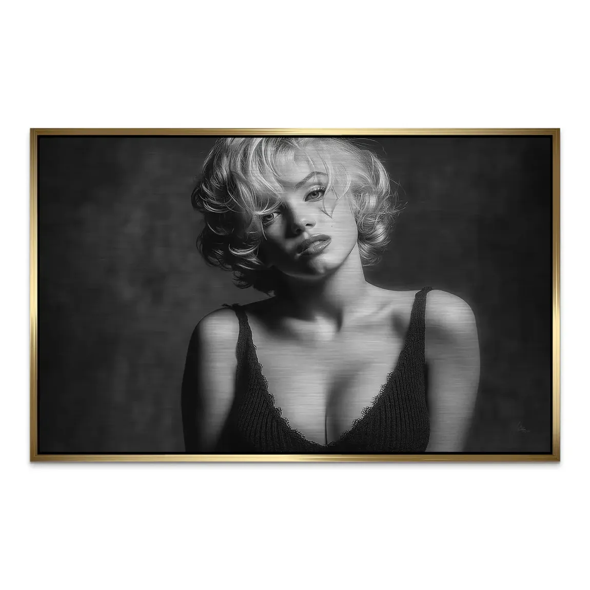 Marilyn Monroe Glamour Aluminiumbild gebürstet