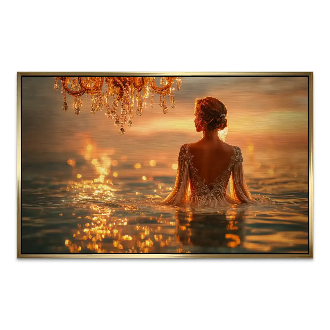 Golden Lights AluDibond Gebürstet