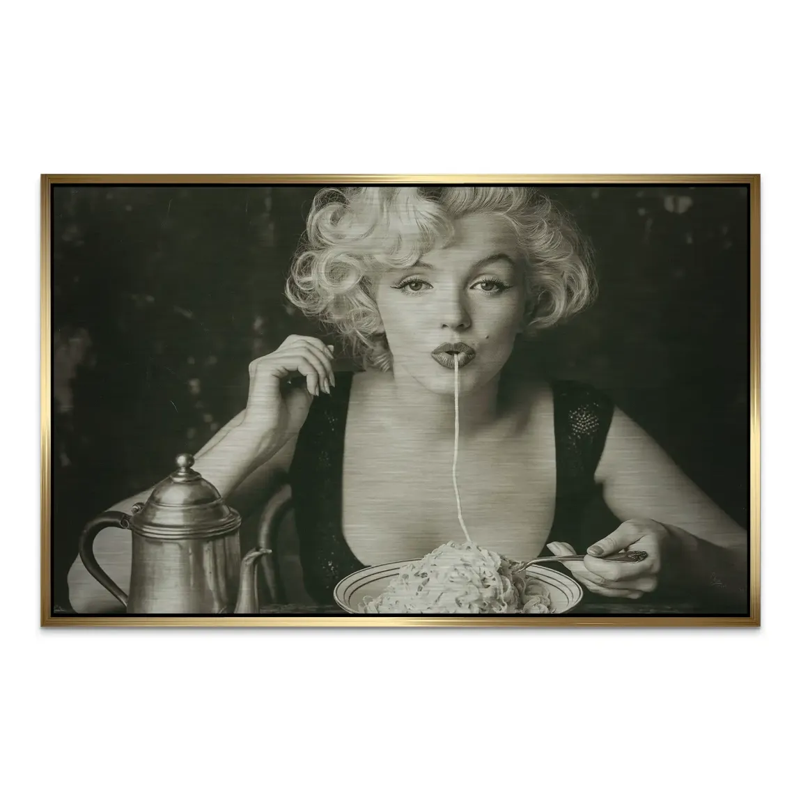 Marilyn Pasta Aluminiumbild gebürstet